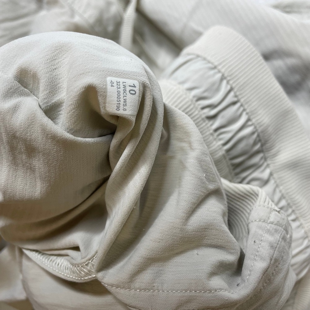 Lululemon Studio Pant III Unlined Crop Bone White‎ 10 LW6CLWS Joggers - Picture 2 of 6
